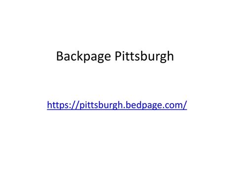 pittsburgh backpage